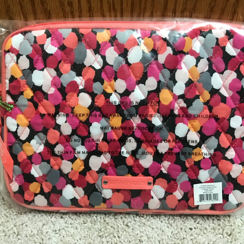 Vera Bradley Pixie Confetti E-Reader Case New